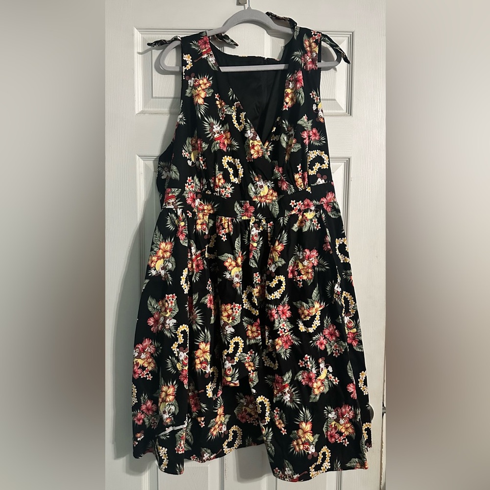 Disney Mickey Mouse & Minnie Mouse Retro Tie Shoulder Dress